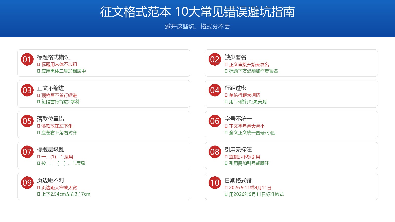 10大常见格式错误避坑指南