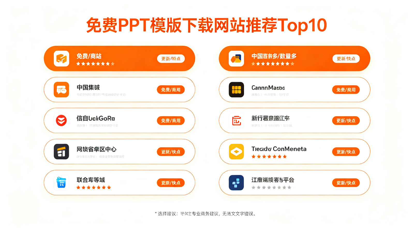 免费PPT模版下载网站推荐Top10