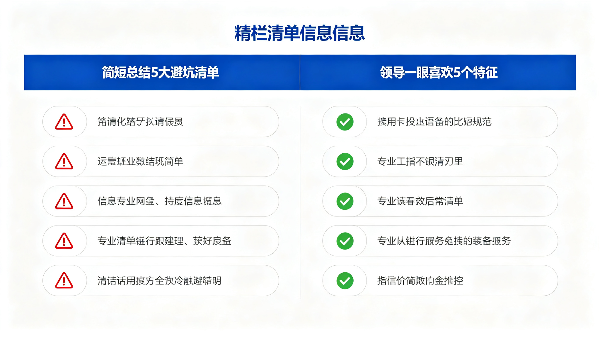 简短总结5大避坑清单+领导一眼喜欢的5个特征