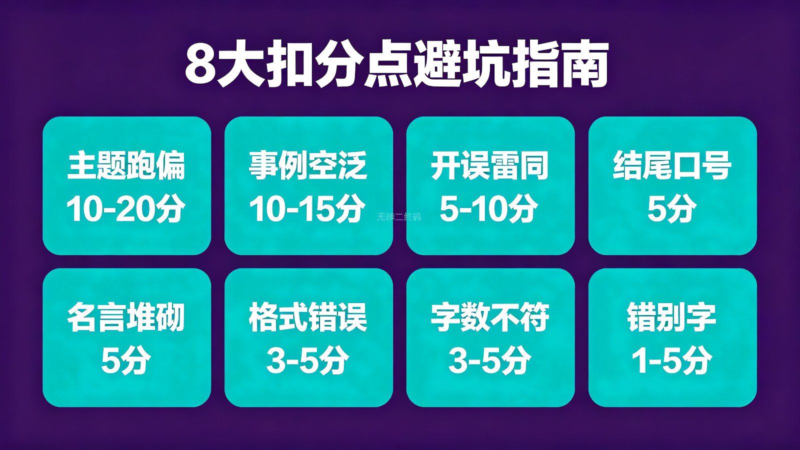8大扣分点避坑指南
