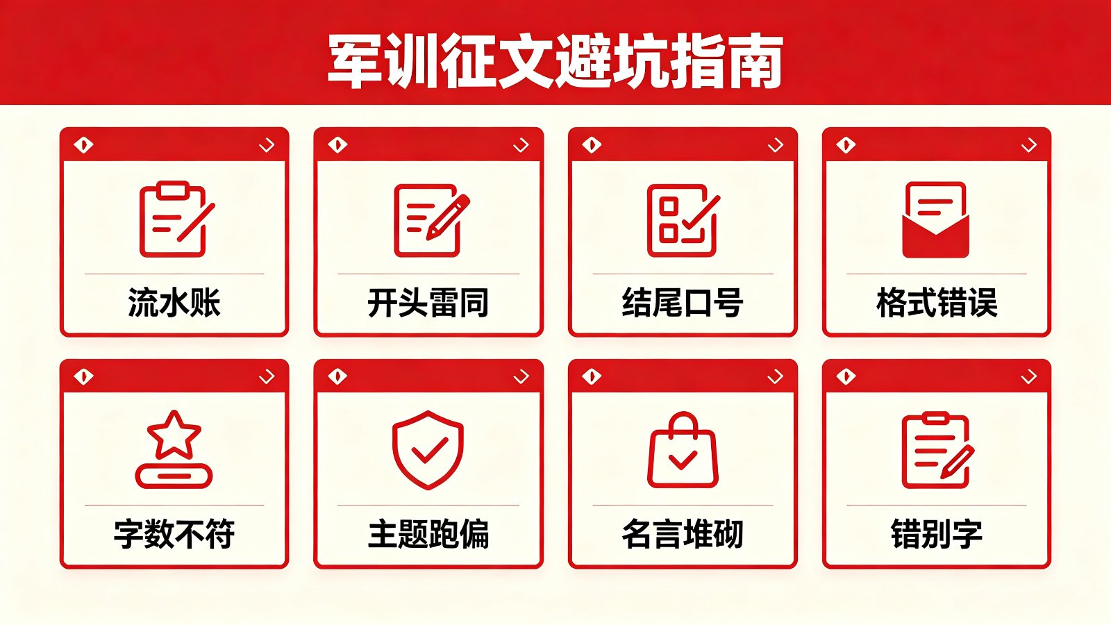 军训征文800字怎么写：800字段落分配+流水账改造+获奖技巧