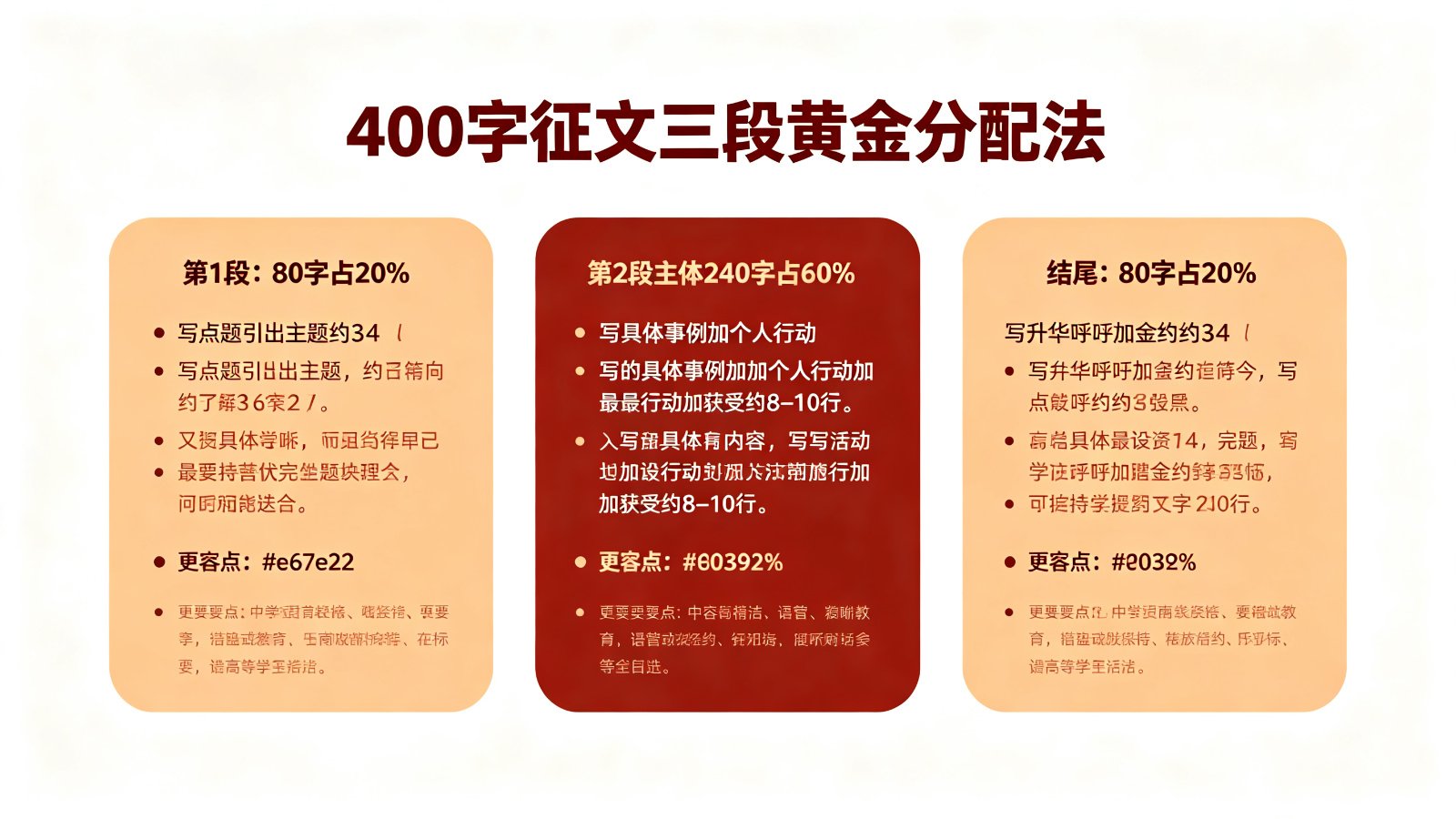 400字征文三段黄金分配法