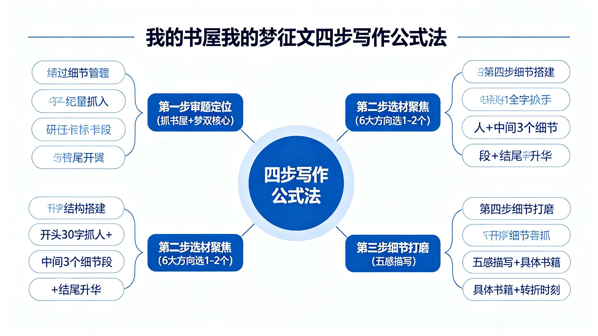 我的书屋我的梦征文四步写作公式法思维导图
