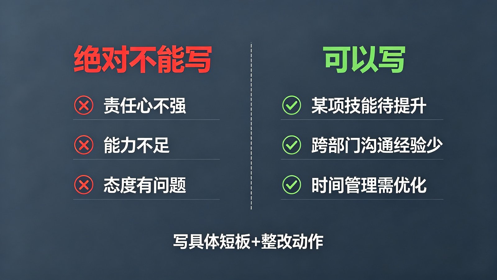 汇报材料不足写法红线清单对照图