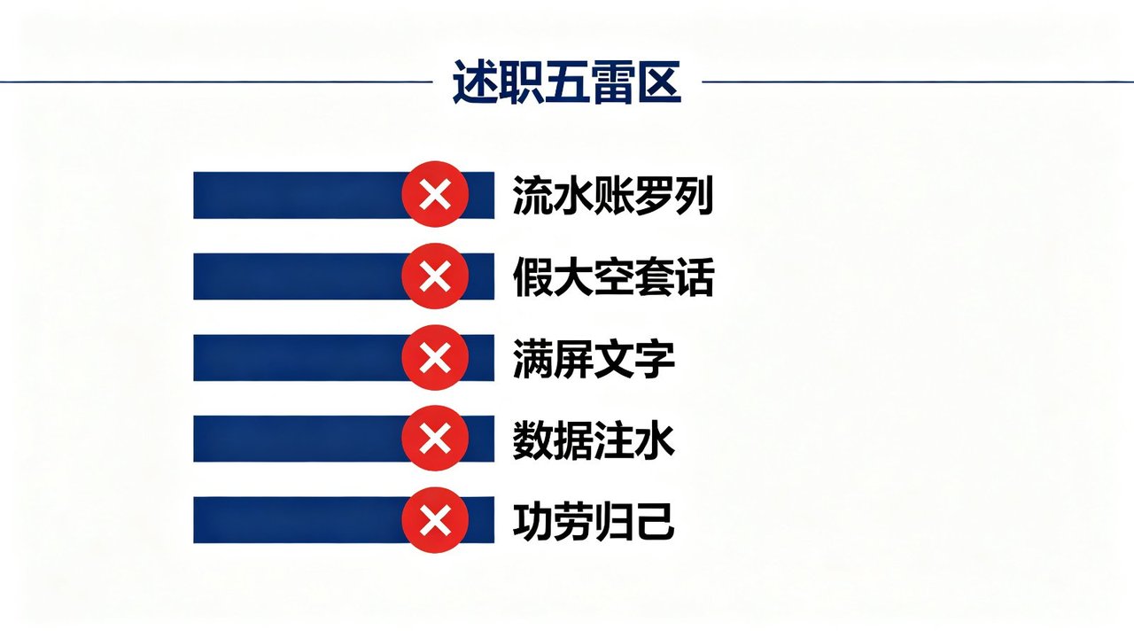 述职ppt五大雷区清单