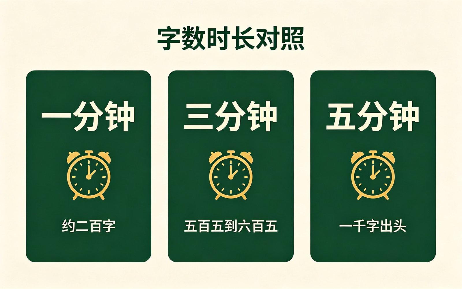 毕业典礼演讲稿字数时长速查卡