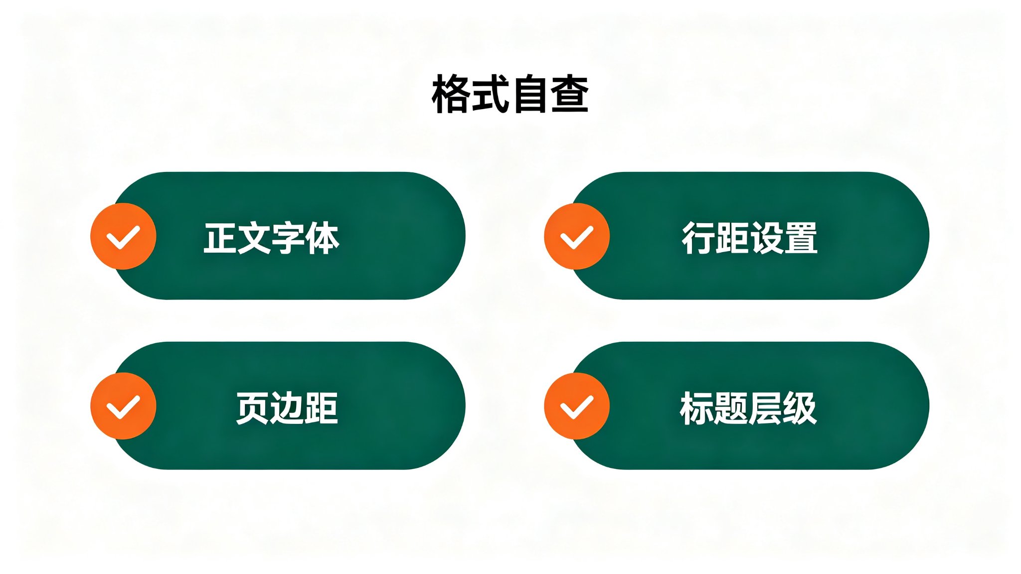 汇报材料格式自查清单：正文字体、行距设置、页边距、标题层级