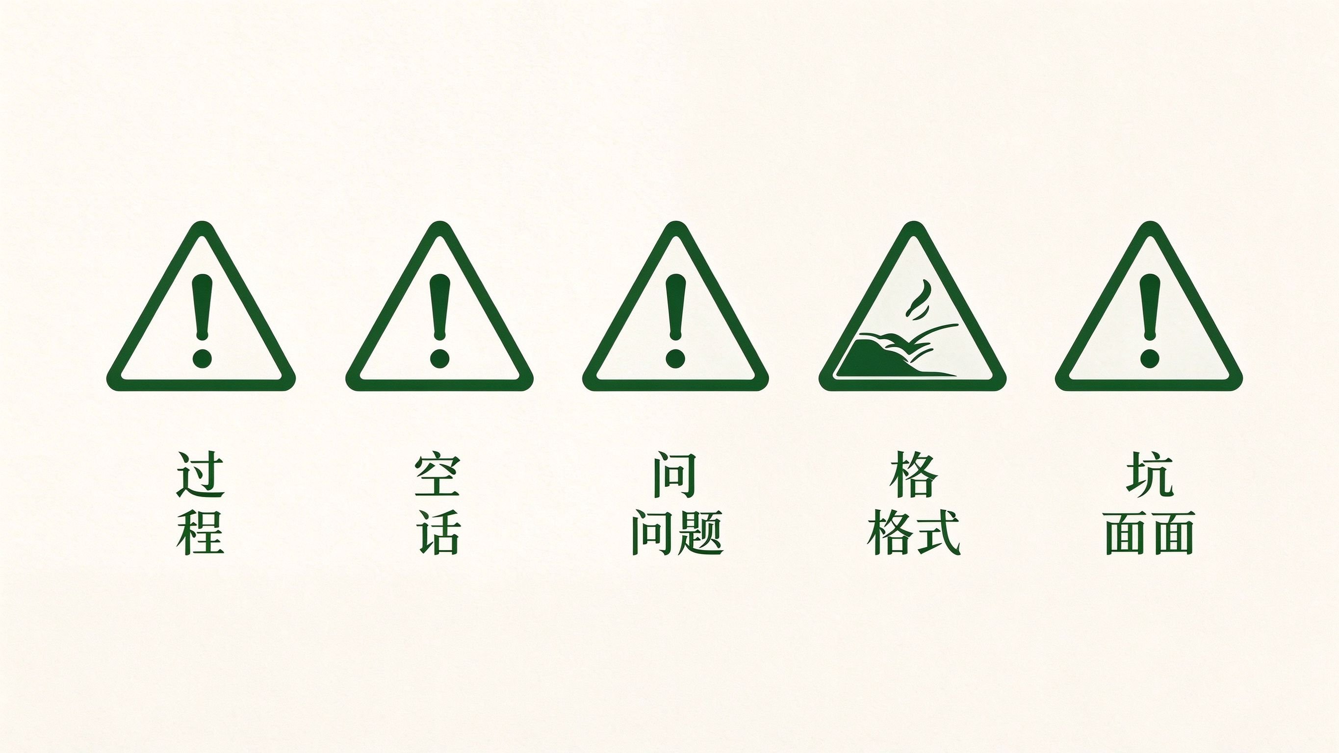 汇报材料5个常见坑：只写过程空话套话只抛问题格式混乱面面俱到