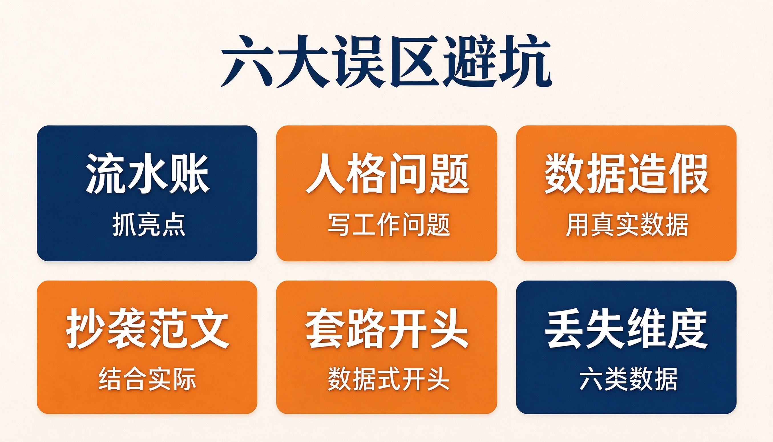 新闻宣传工作总结六大误区避坑速查表2x3卡片