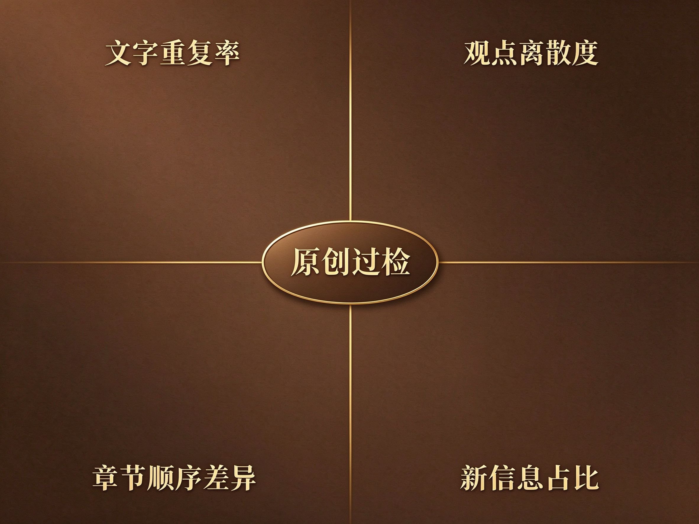 原创过检四维检测法：文字重复率观点离散度章节顺序差异新信息占比