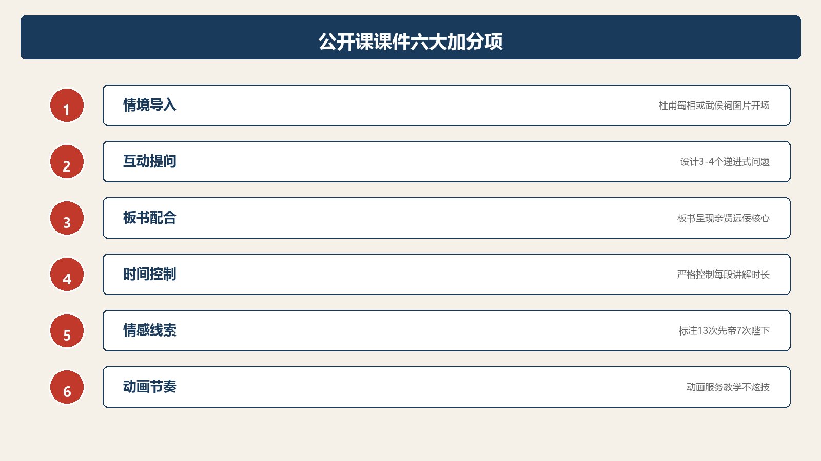 出师表公开课课件六大加分项清单