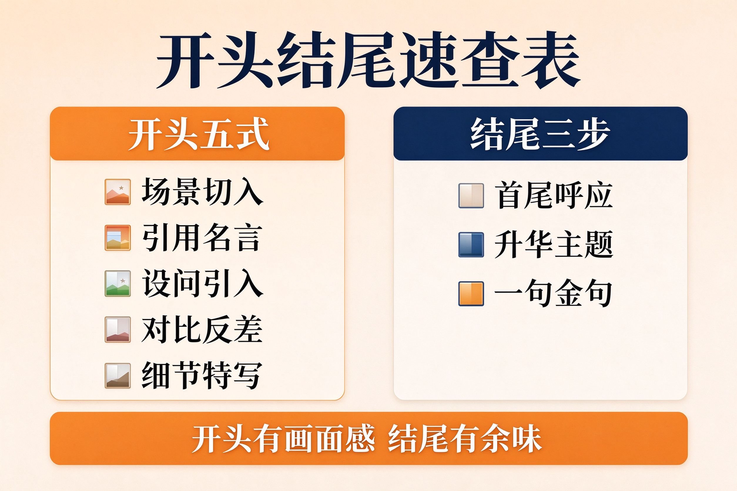 最美家庭征文开头结尾5范式速查表