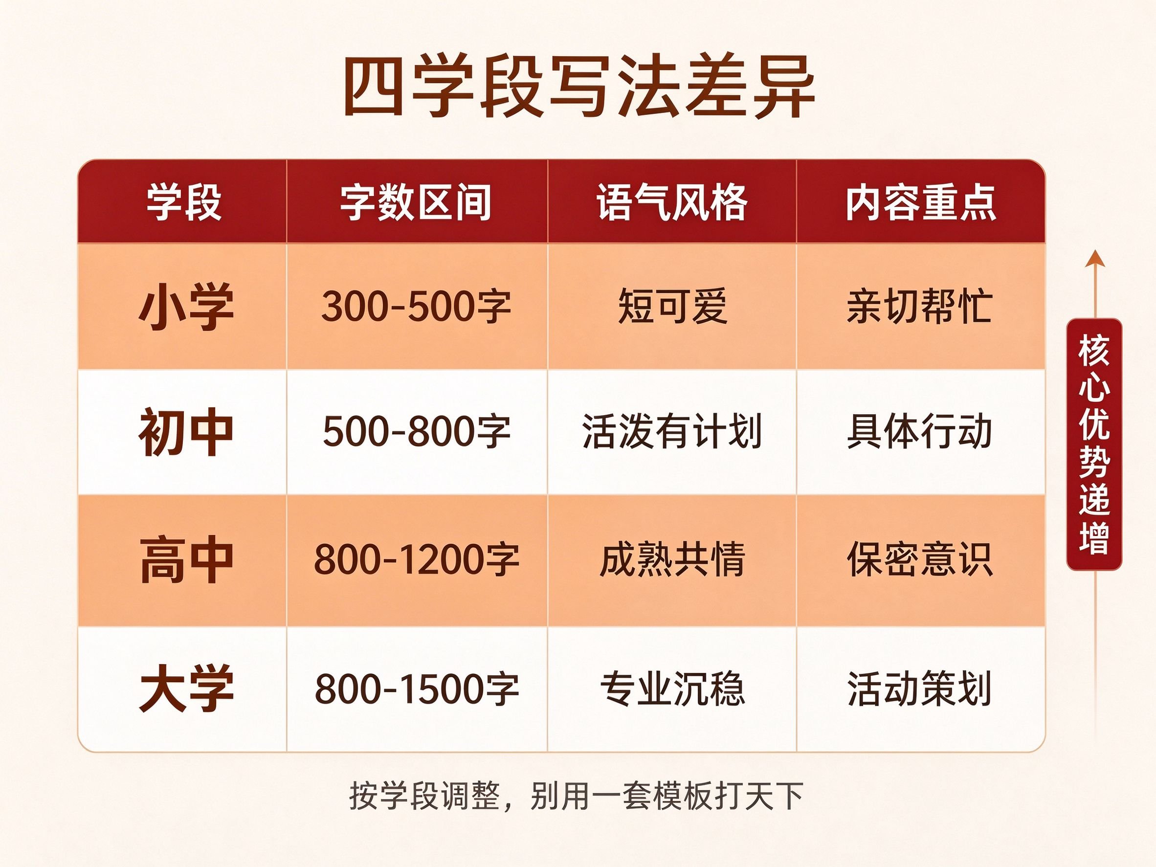 小学初中高中大学心理委员竞选稿写法差异对比表