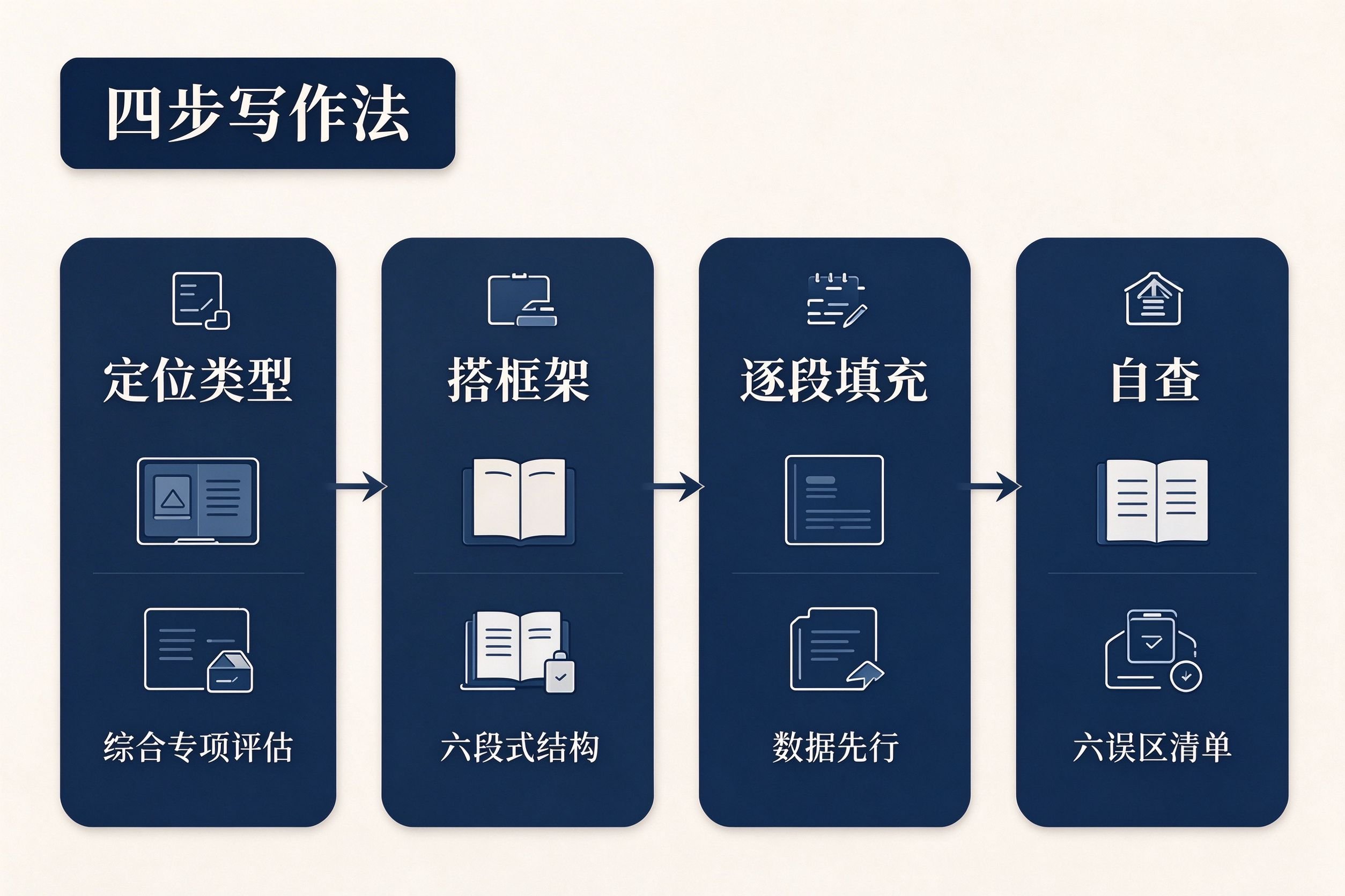 督导汇报材料四步写作法流程图